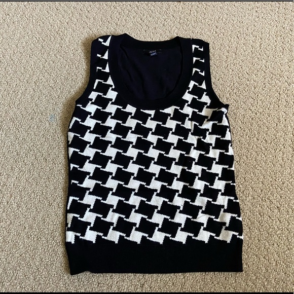 Jacob Black and White Houndstooth Sweater Vest in xsize small women’s - Picture 1 of 3